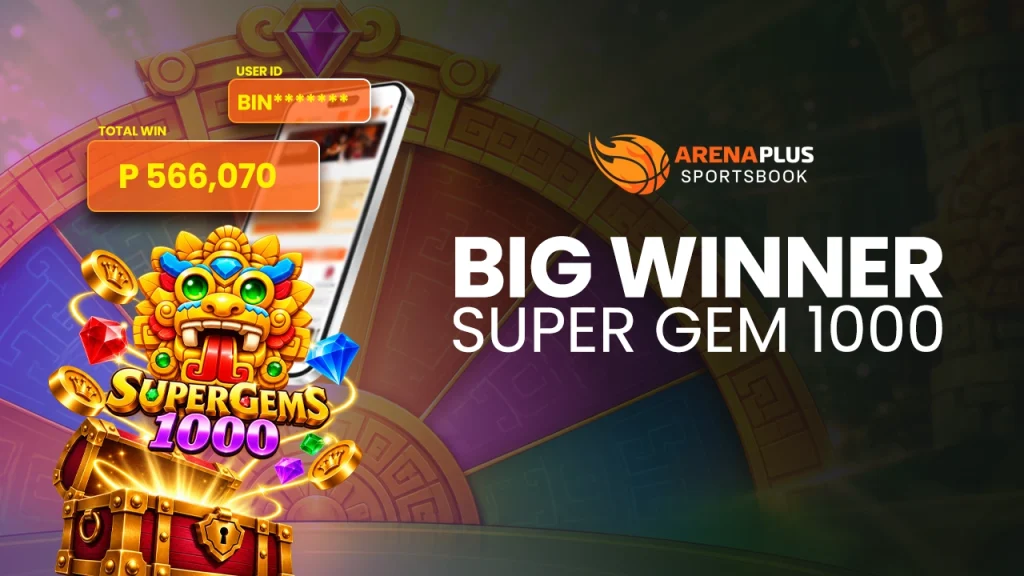 ArenaPlus player wins ₱566,070 in Super Gem Wheel slot game