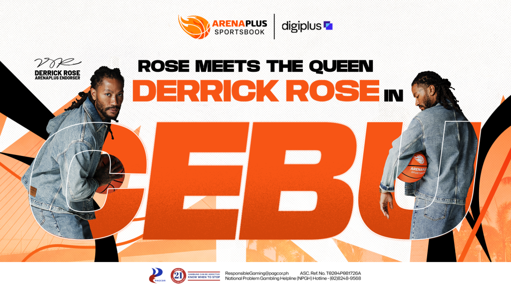 NBA legend and 2011 MVP Derrick Rose makes his first visit to Cebu, the Queen City of the South, for a two-day ArenaPlus celebration at SM Seaside City Cebu.