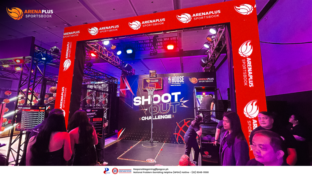 The ArenaPlus Shootout Challenge booth at the NBA House Philippines
