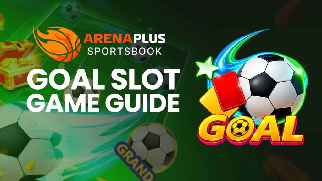 How to play Goal at ArenaPlus banner featuring a rugby ball on a field beside an illuminated treasure chest.