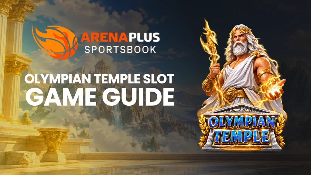 A blog image banner of Olympian Temple Slot Game Guide at ArenaPlus